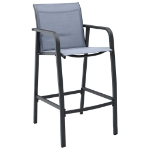 Set Bar da Giardino 7 pz Nero e Grigio