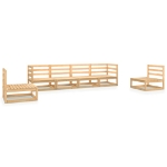 Set Divani da Giardino 6 pz in Legno Massello di Pino