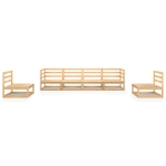 Set Divani da Giardino 6 pz in Legno Massello di Pino