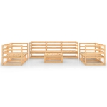Set Divani da Giardino 8 pz in Legno Massello di Pino