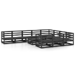 Set Divani da Giardino 11 pz in Legno Massello di Pino