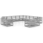 Set Divani da Giardino 13 pz in Legno Massello di Pino