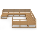 Set Divani da Giardino 12 pz in Legno Massello di Pino