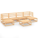 Set Divani da Giardino 7 pz in Legno Massello di Pino
