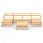 Set Divani da Giardino 7 pz in Legno Massello di Pino