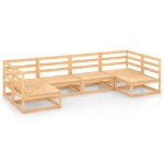 Set Divani da Giardino 6 pz in Legno Massello di Pino