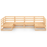 Set Divani da Giardino 6 pz in Legno Massello di Pino