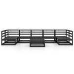 Set Divani da Giardino 8 pz in Legno Massello di Pino