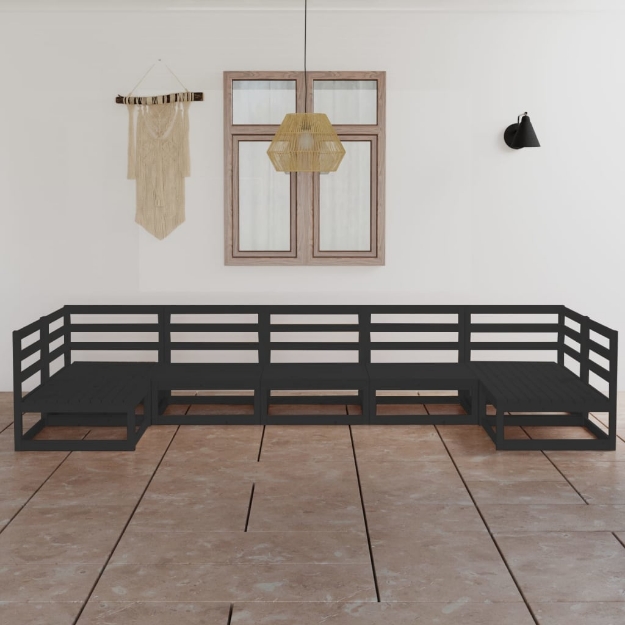 Set Divani da Giardino 7 pz in Legno Massello di Pino