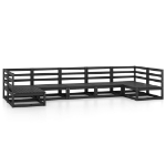 Set Divani da Giardino 7 pz in Legno Massello di Pino