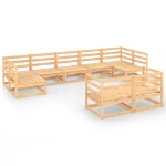 Set Divani da Giardino 9 pz in Legno Massello di Pino
