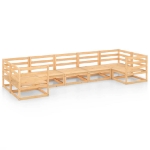 Set Salotto da Giardino 7 pz in Legno Massello di Pino