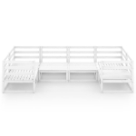 Set Divani da Giardino 6 pz in Legno Massello di Pino