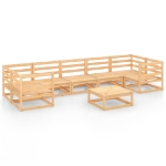 Set Salotto da Giardino 8 pz in Legno Massello di Pino