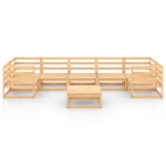 Set Salotto da Giardino 8 pz in Legno Massello di Pino