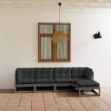 Set Divani da Giardino 5 pz con Cuscini Legno Massello di Pino