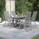 Set da Pranzo per Giardino 5 pz in Legno Massello di Acacia