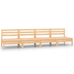 Set Divani da Giardino 4 pz in Legno Massello di Pino
