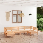 Set Salotto da Giardino 6 pz in Legno Massello di Pino