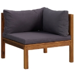 Set Divani da Giardino 5 pz con Cuscini in Massello di Acacia