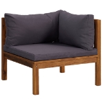 Set Divani da Giardino 10 pz con Cuscini in Massello di Acacia