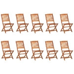 Set da Pranzo da Giardino 11 pz 280x90x75 cm Massello di Acacia
