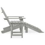 Sedia Giardino Adirondack Ottomana Tavolo Abete Massello Grigio