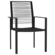 Set Mobili da Pranzo da Giardino 7 pz Nero
