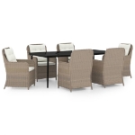 Set da Pranzo da Giardino 7 pz Marrone