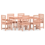 Set da Pranzo per Giardino 7 pz in Legno Massello di Douglas