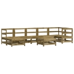 Set Divani da Giardino 8pz con Cuscini Legno Impregnato di Pino