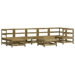Set Divani da Giardino 8pz con Cuscini Legno Impregnato di Pino