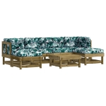 Set Divani da Giardino 7pz con Cuscini Legno Impregnato di Pino