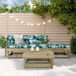 Set Divani da Giardino 4pz con Cuscini Legno Impregnato di Pino