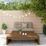 Set Divani da Giardino 2 pz con Cuscini in Legno Massello ambra