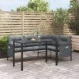 Set da Pranzo da Giardino 2 pz in Acciaio Antracite