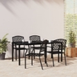 Set da Pranzo da Giardino 5 pz in Acciaio Antracite