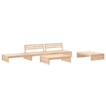 Set Divani da Giardino 5 pz con Cuscini in Legno Massello