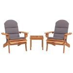 Set Salotto da Giardino Adirondack 3pz Legno Massello di Acacia