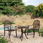 Set da Bistrot 3 pz in Alluminio Pressofuso Bronzo