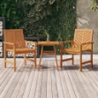 Set da Salotto da Giardino 3 pz in Legno Massello di Acacia