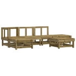 Set Salotto da Giardino 6 pz in Legno Impregnato di Pino