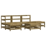 Set Salotto da Giardino 6 pz in Legno Impregnato di Pino