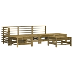 Set Salotto da Giardino 6 pz in Legno Impregnato di Pino