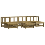 Set Salotto da Giardino 7 pz in Legno Impregnato di Pino