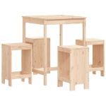 Set Bar da Giardino 5 pz in Legno Massello di Pino