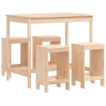 Set Bar da Giardino 5 pz in Legno Massello di Pino