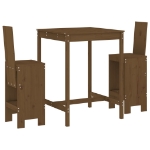 Set Bar da Giardino 3 pz ambra in Legno Massello di Pino