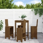 Set Bar da Giardino 5 pz ambra in Legno Massello di Pino