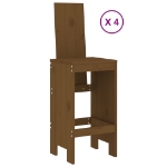 Set Bar da Giardino 5 pz ambra in Legno Massello di Pino